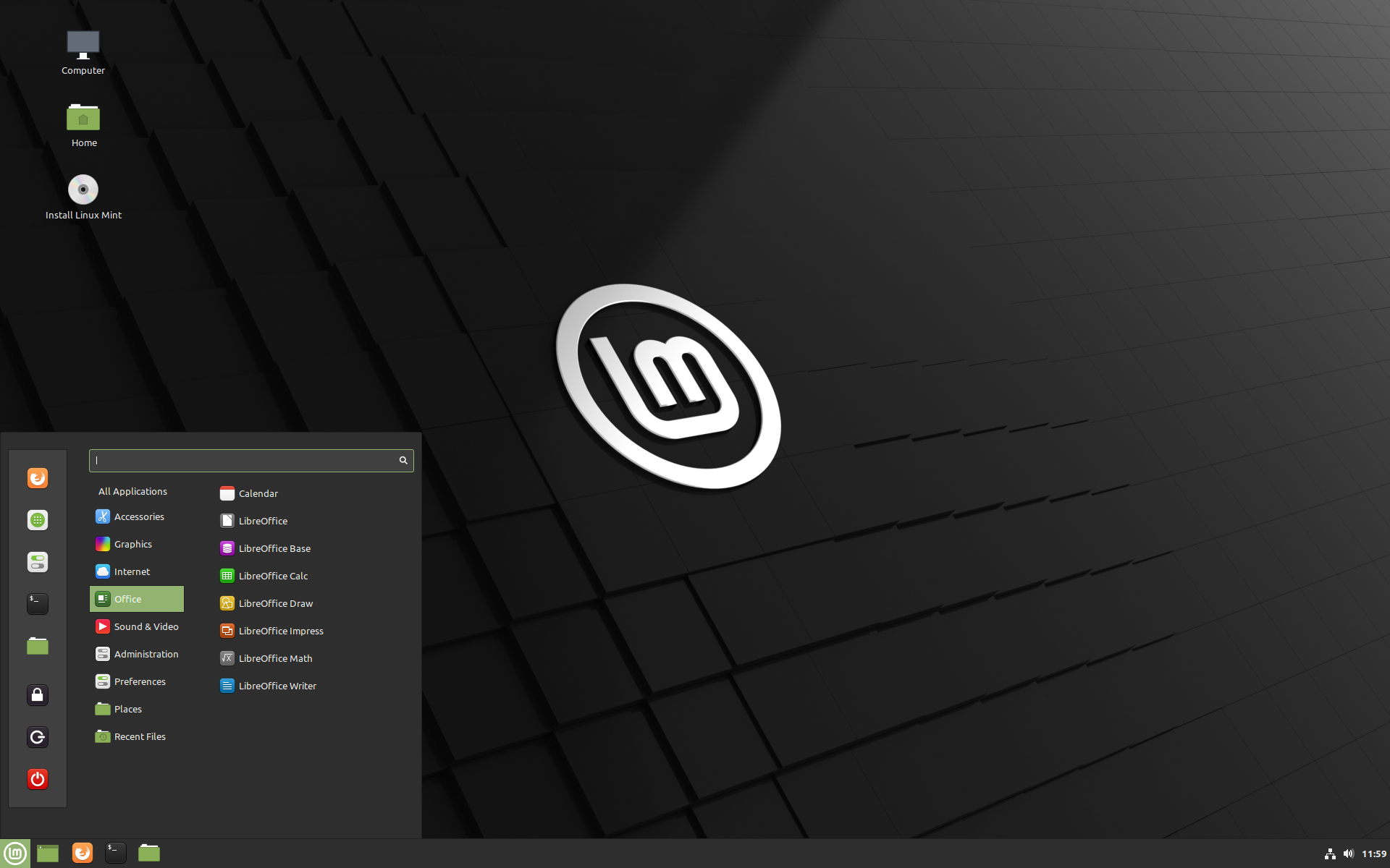 Giao diện Linux Mint